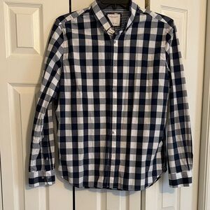 Denim & Flower Blue and White Plaid Button Down Shirt